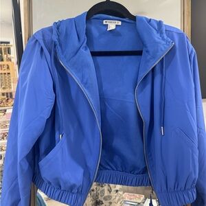 Forever 21 Women's Vibrant Blue Bomber Jacket
